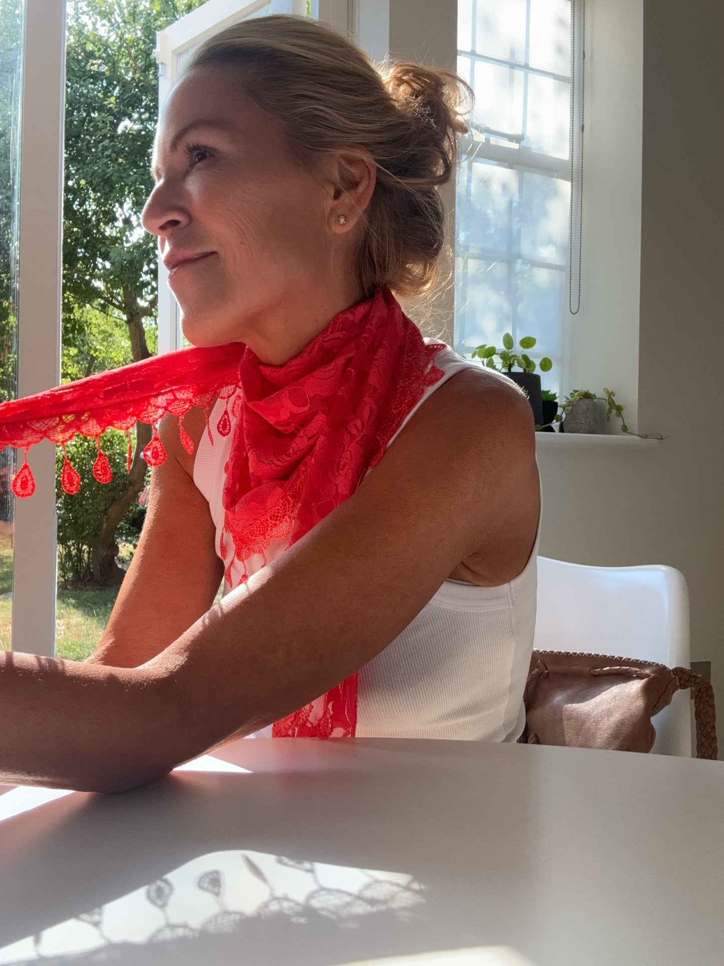 
                  
                    ROSE LACE NECK SCARF - ROSE CORAL
                  
                