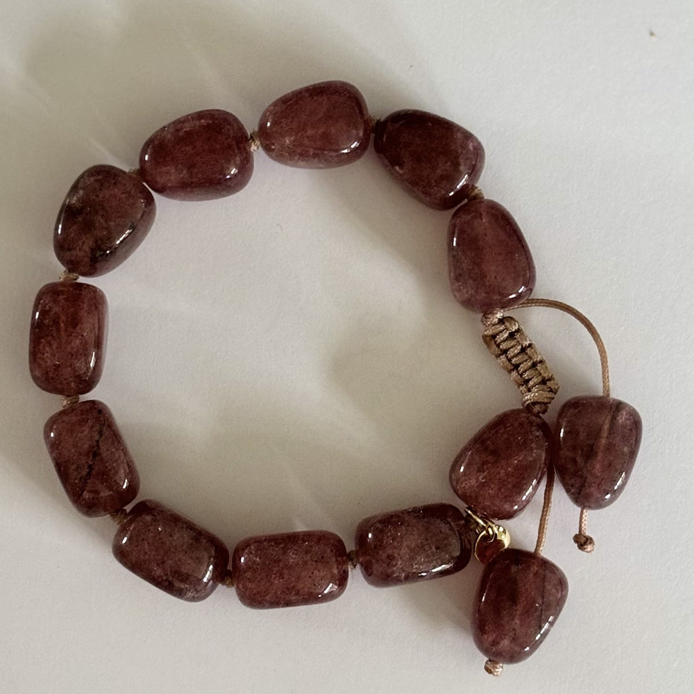 Cassidey Bracelet - Strawberry Quartz