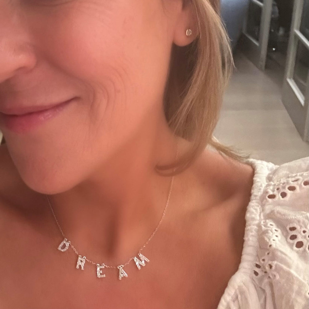 Dream Diamond Bunting Necklace Rose Gold