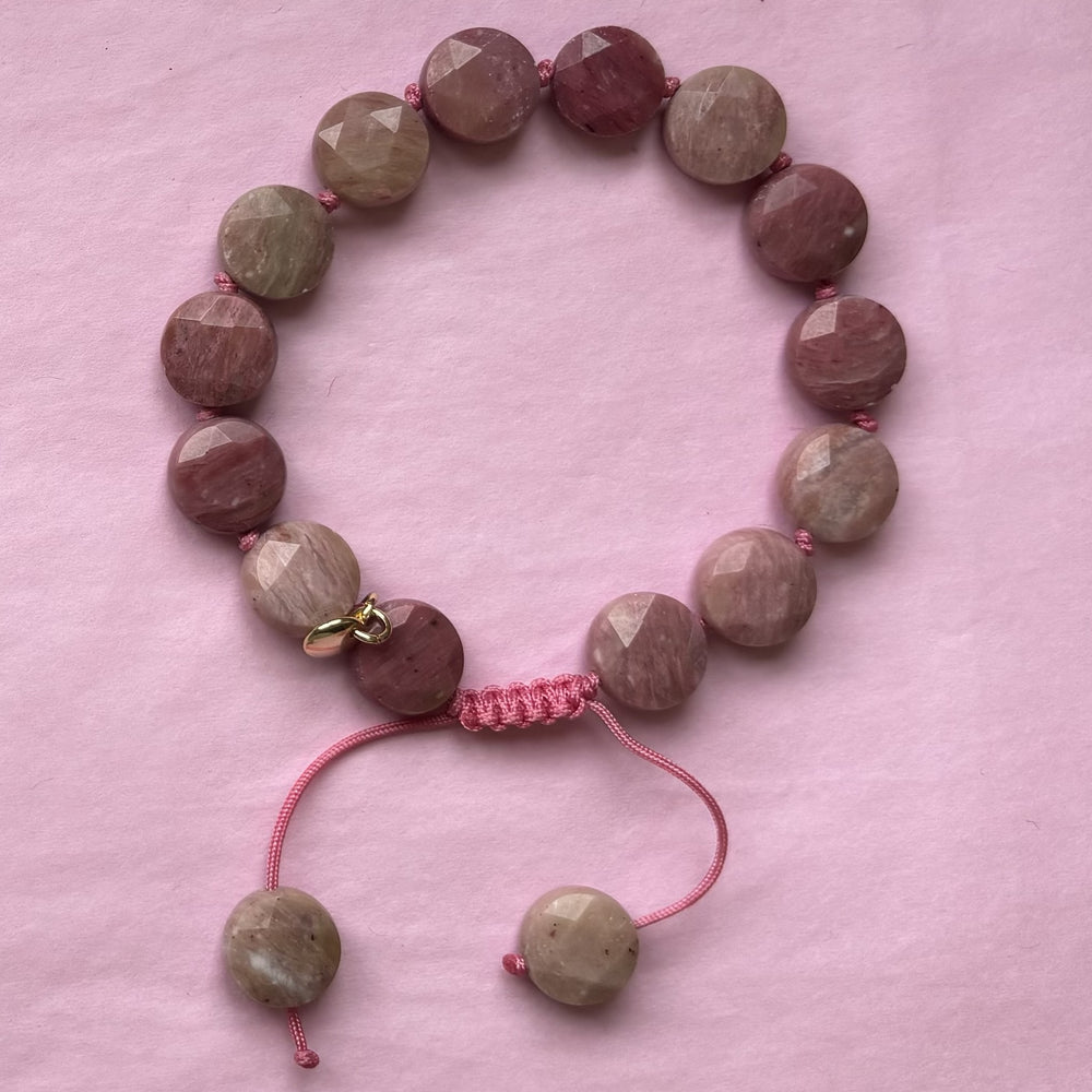 Robbie Bracelet - Pink Rhodonite