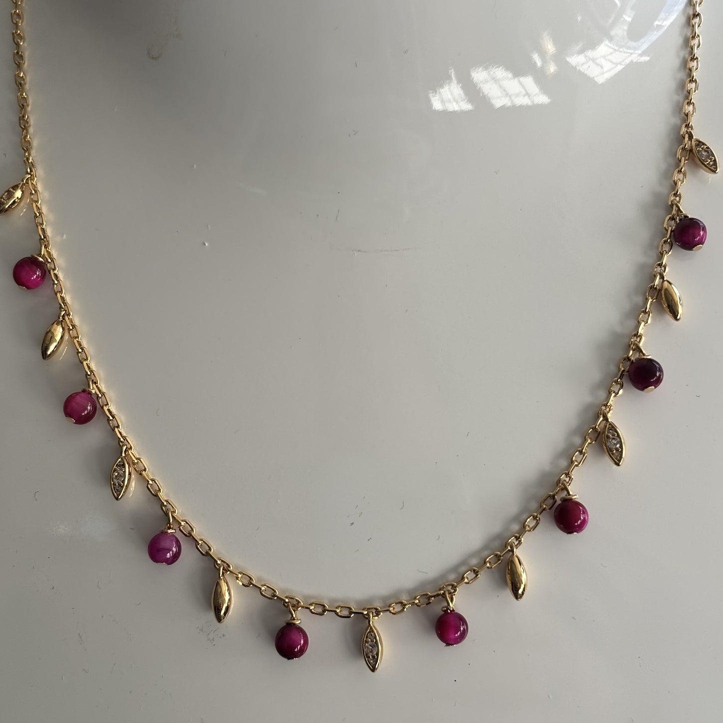 
                  
                    Stone and Teardrop Charm Necklace - NEW IN
                  
                