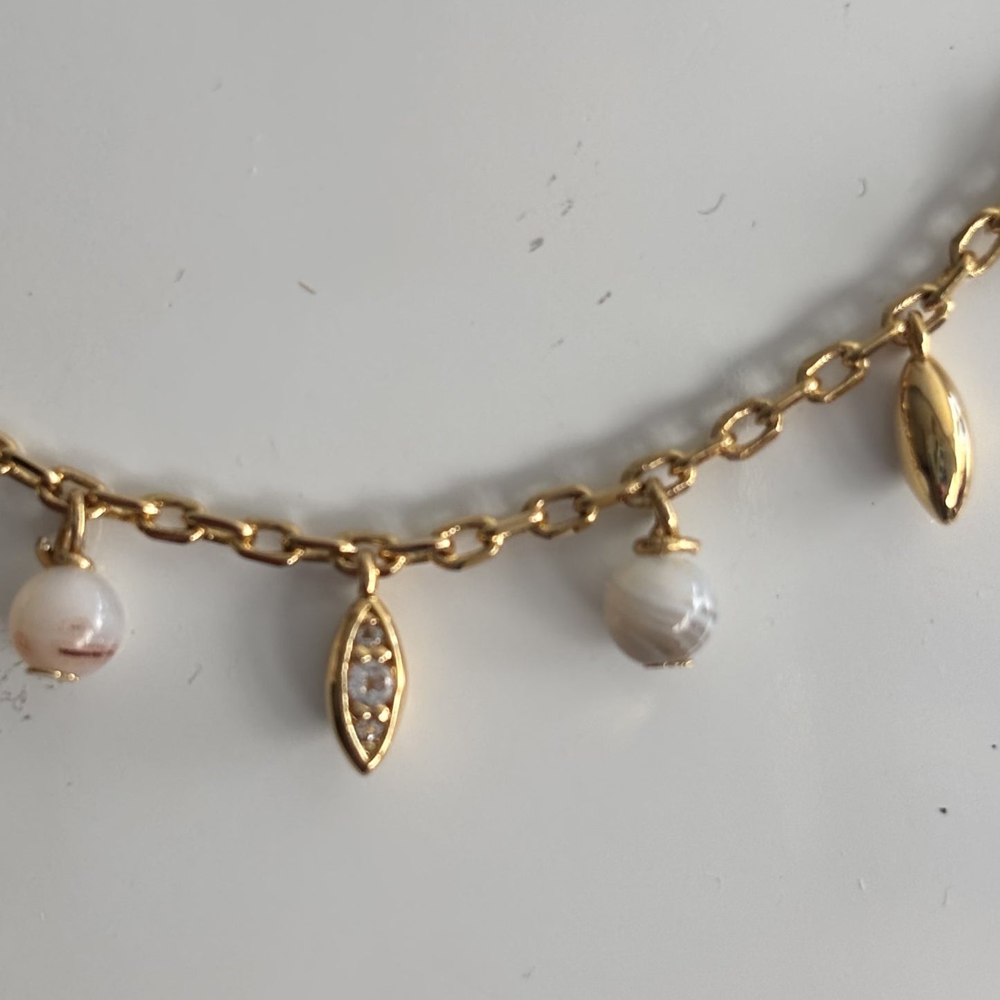 
                  
                    Stone and Teardrop Charm Necklace - NEW IN
                  
                