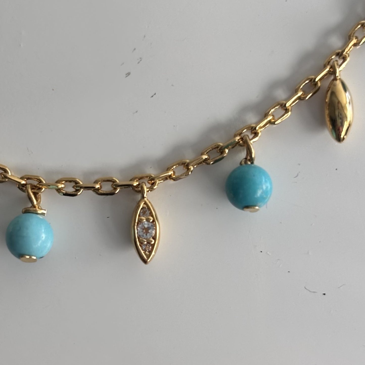 
                  
                    Stone and Teardrop Charm Necklace - NEW IN
                  
                