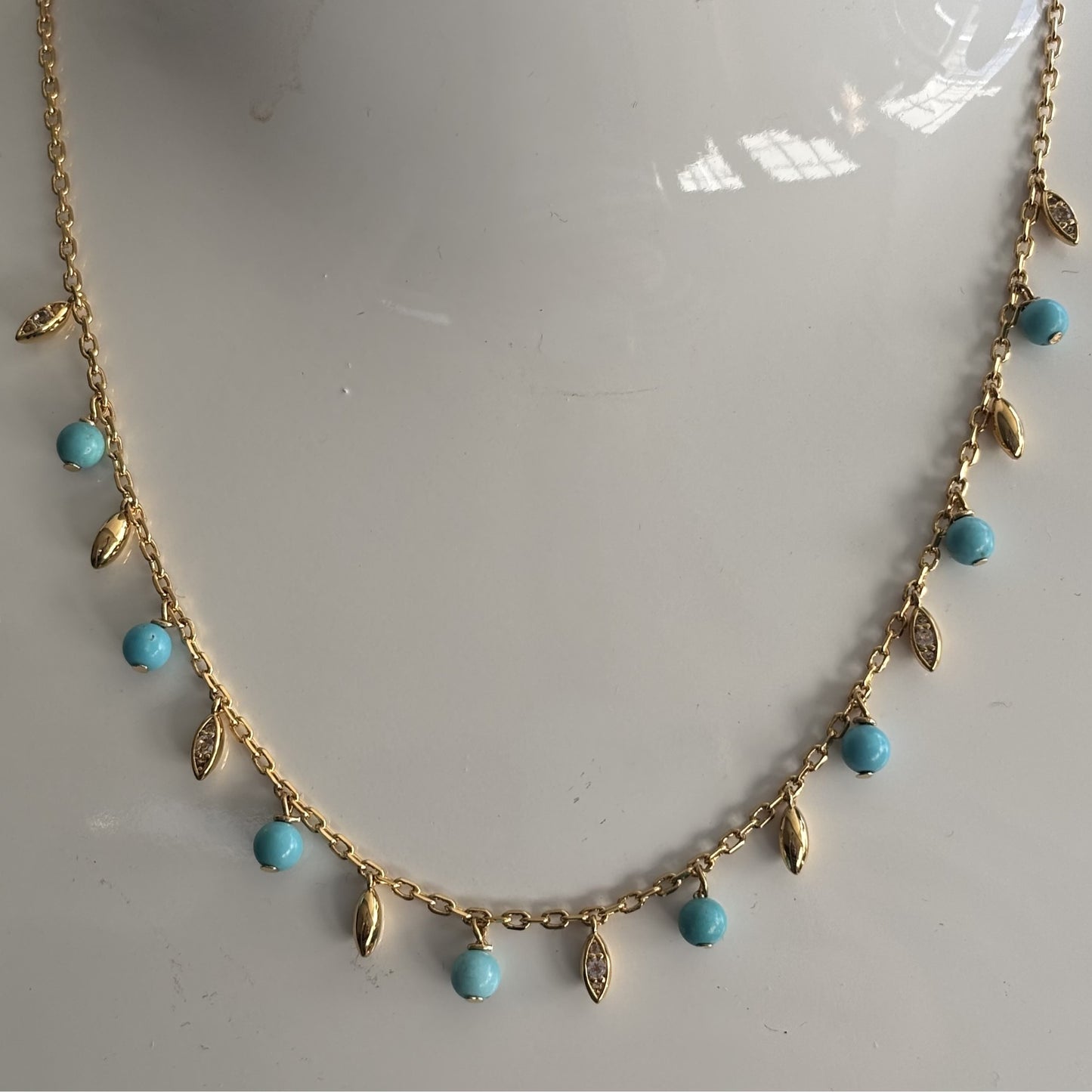 
                  
                    Stone and Teardrop Charm Necklace - NEW IN
                  
                